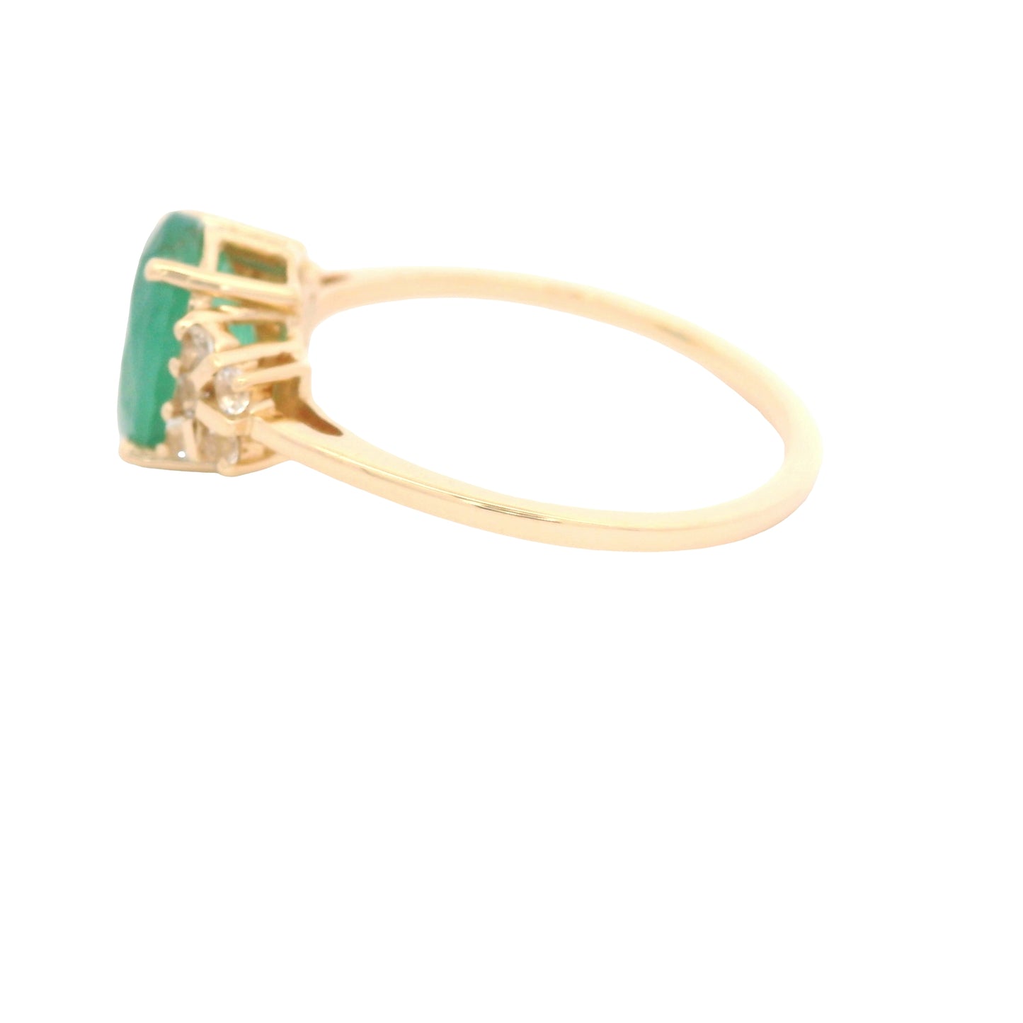1.75 Ct Oval Emerald 14K Gold Ring