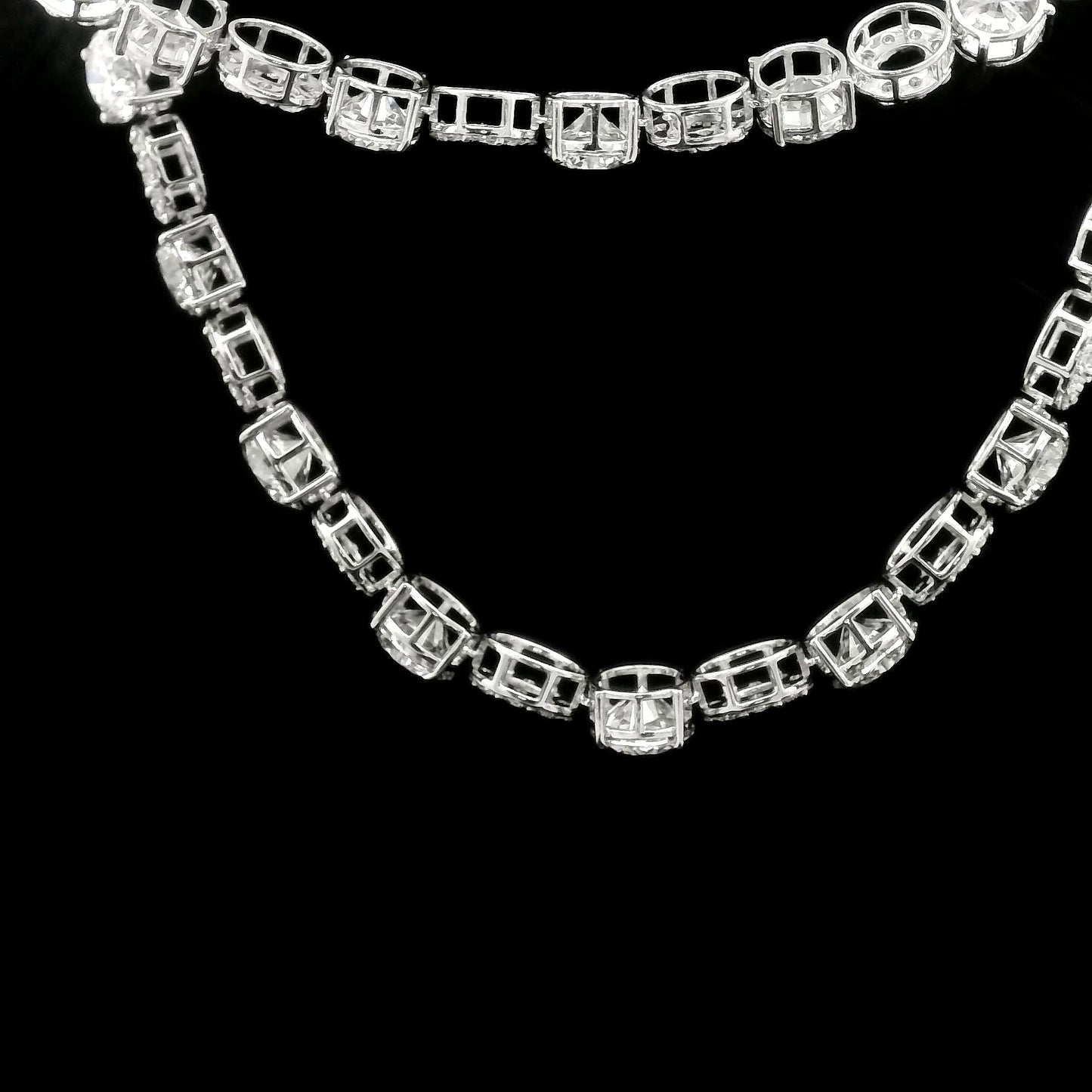 45.16 Ct Round Lab Grown Diamond 14K Gold Necklace