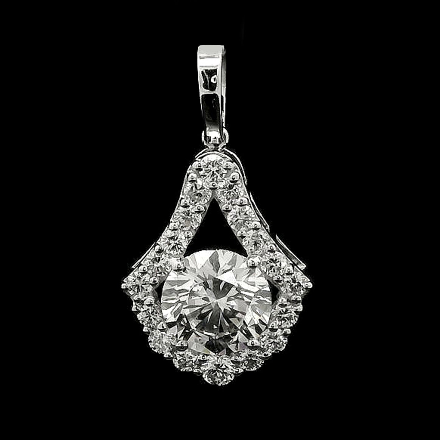 2.04 Carats Lab Grown Diamond 14K Gold Pendant