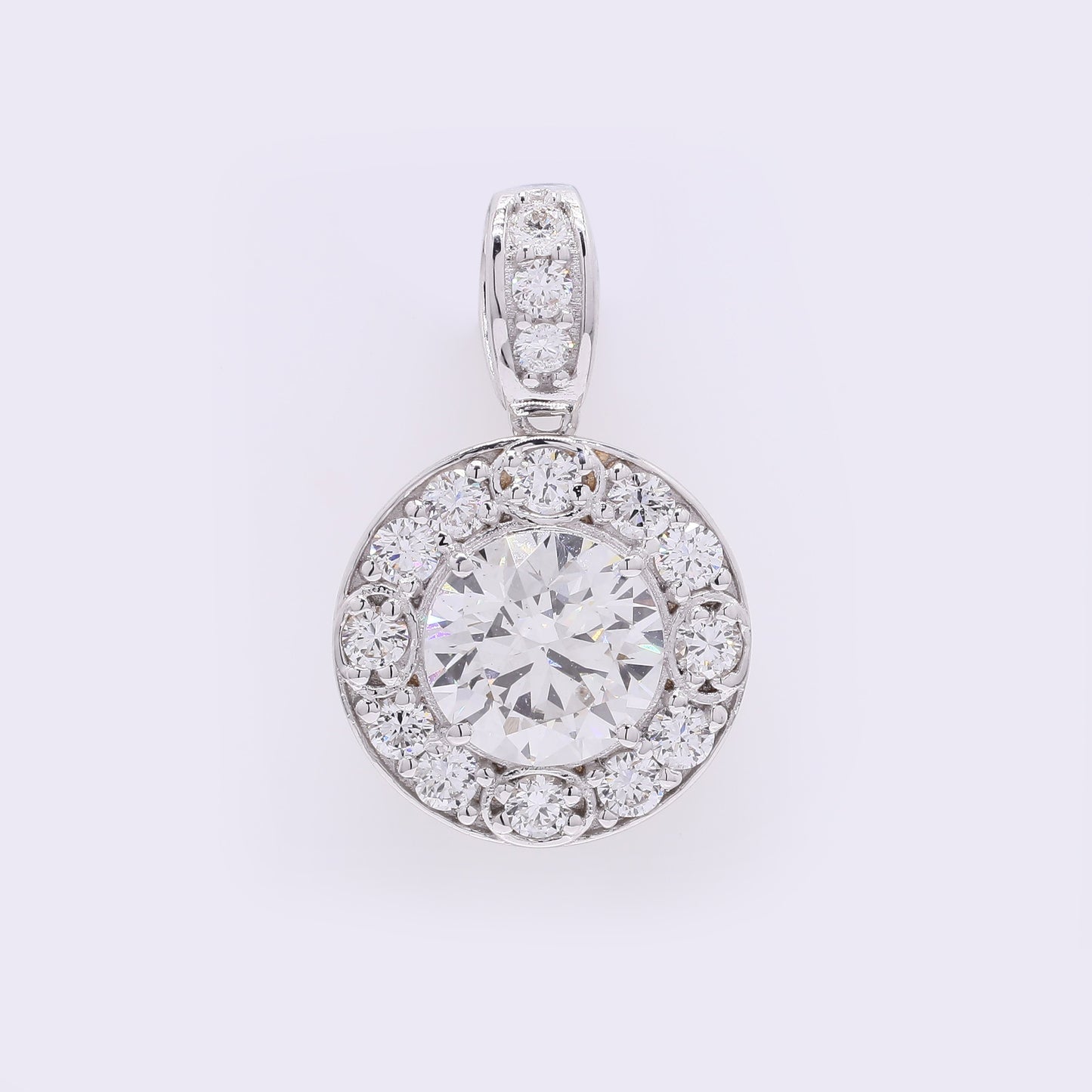 2.01 Carats Lab Grown Diamond 14K Gold Pendant