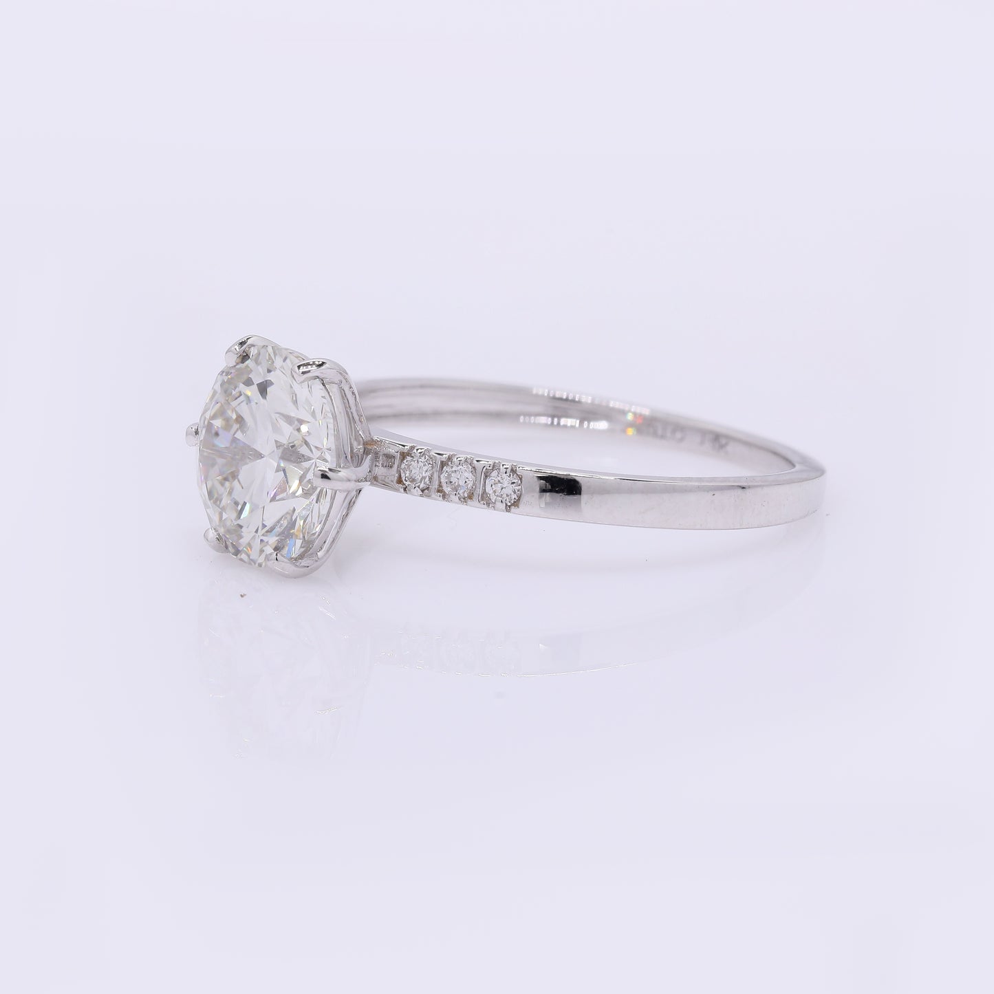 2.18 Carats Lab Grown Diamond 14K Gold Ring