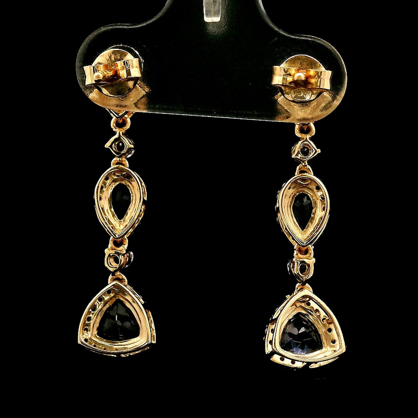1.94 Ct Pear Tanzanite 14K Gold Earrings