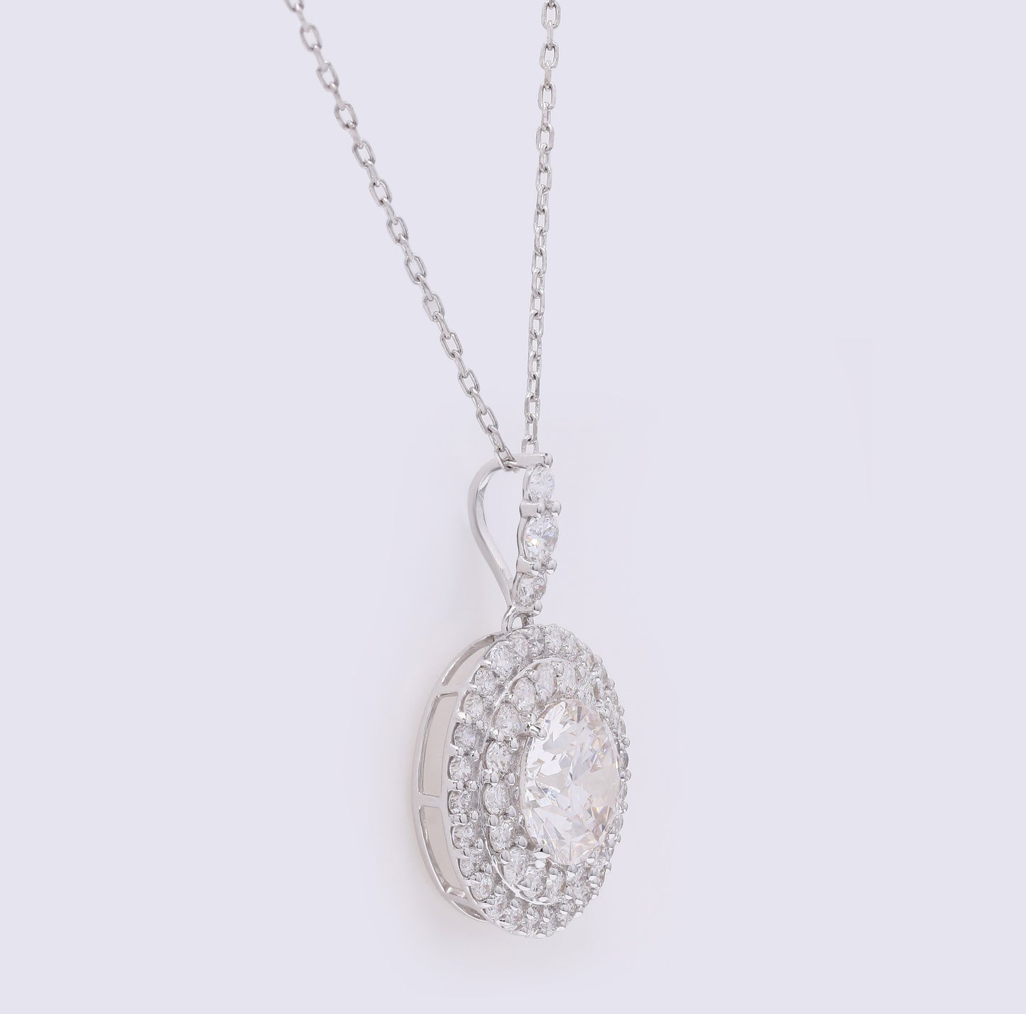 3.04 Carats Lab Grown Diamond 14K Gold Pendant