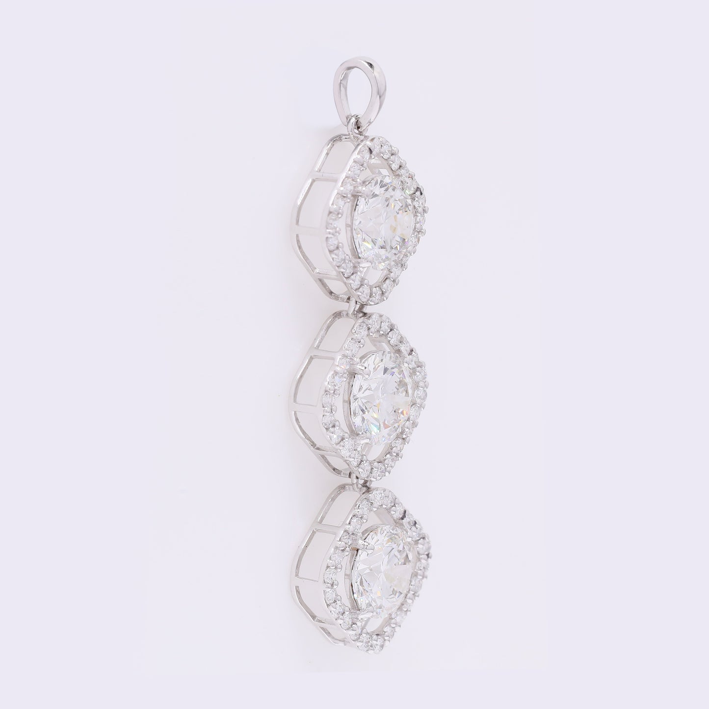 5.41 Carats Lab Grown Diamond 14K Gold Pendant
