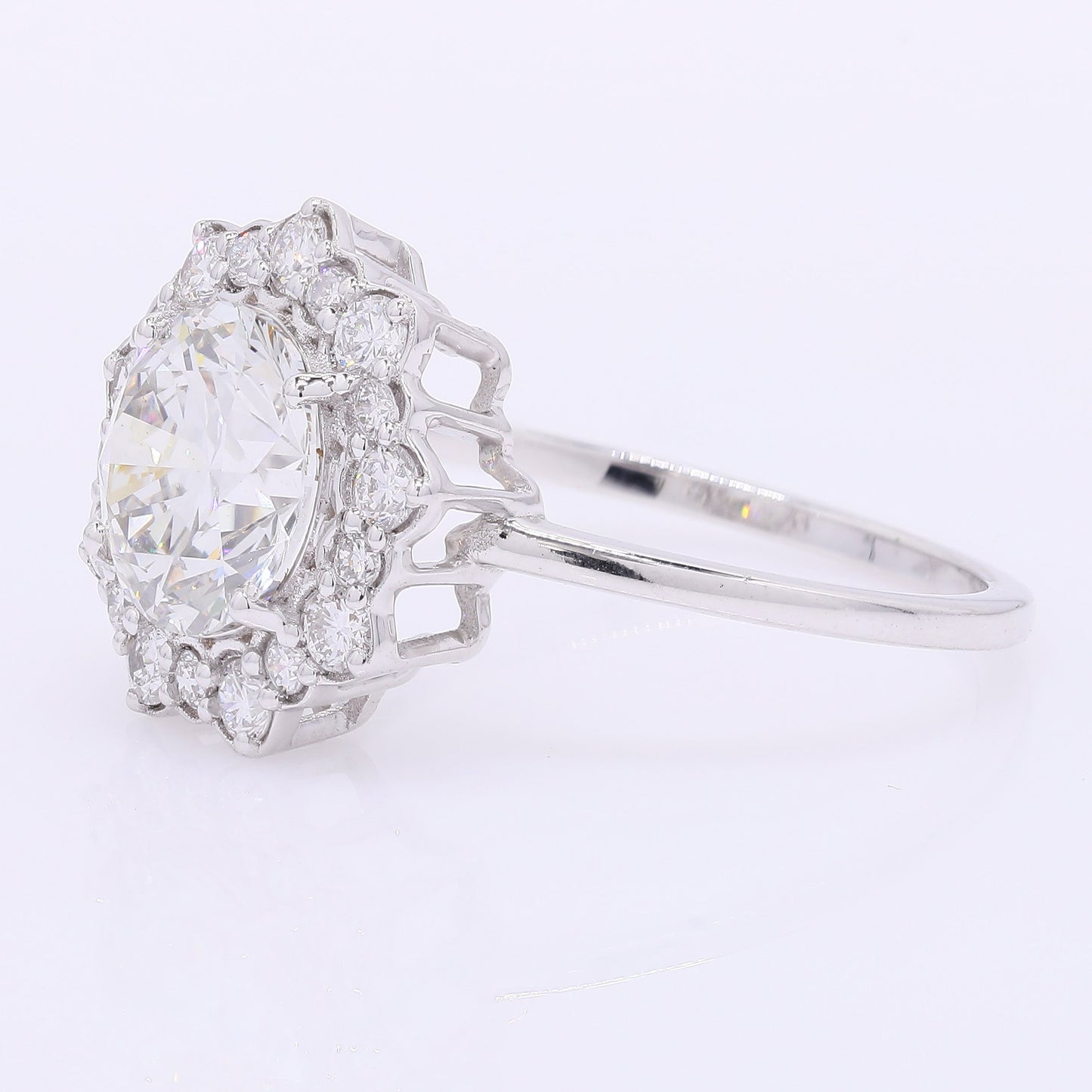 2.46 Carats Lab Grown Diamond 14K Gold Ring