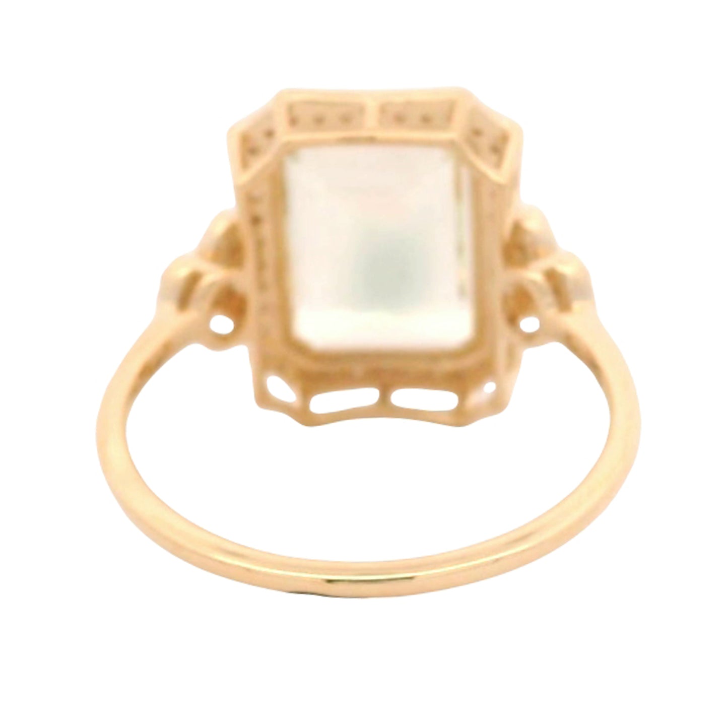 3.58 Ct Octagon Oregon Sunstone 14K Gold Ring