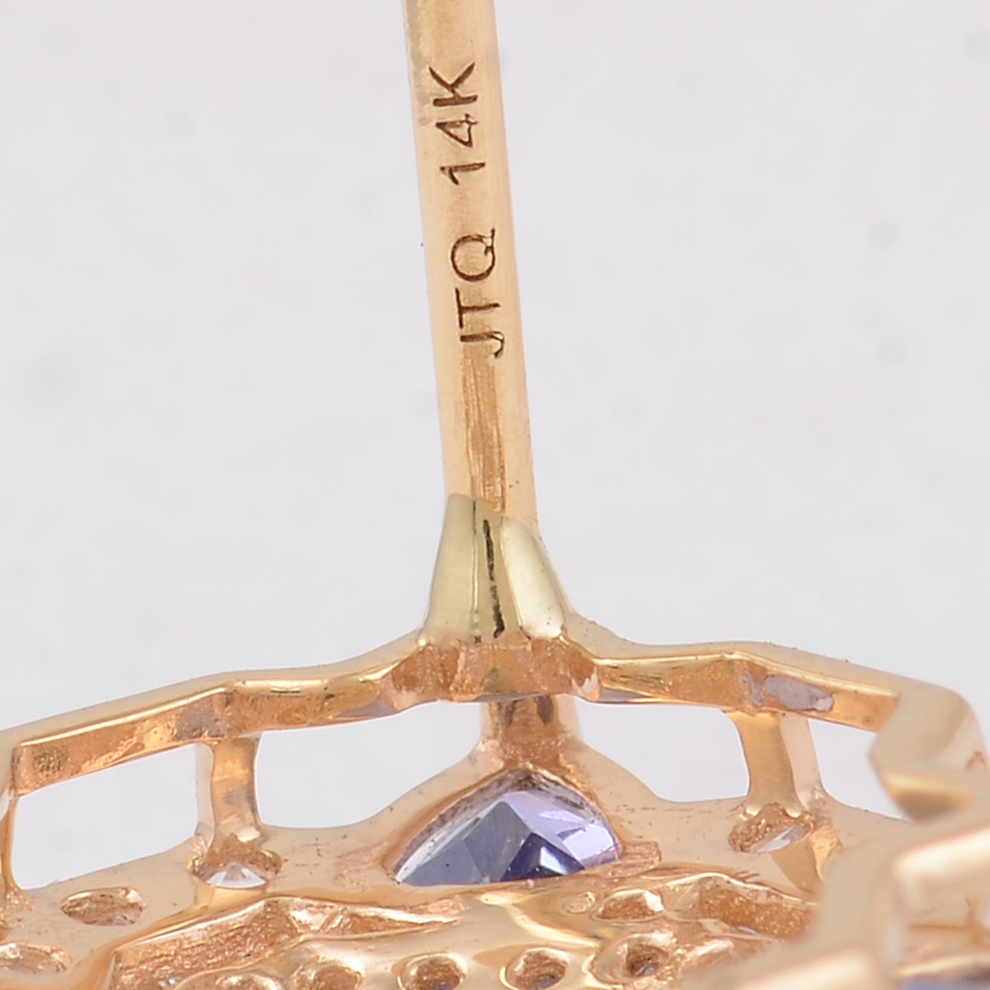3.02 Ct Octagon Multi Sapphire 14K Gold Earrings