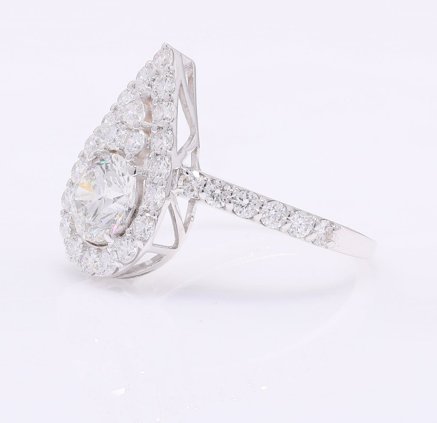 2.07 Carats Lab Grown Diamond 14K Gold Ring