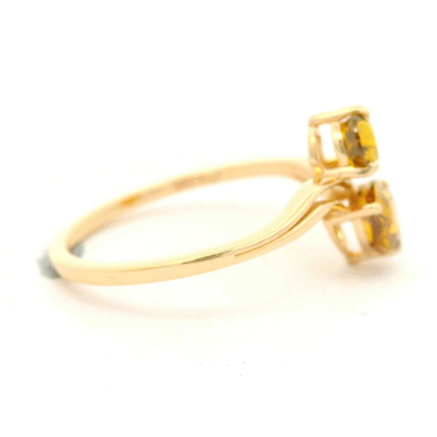 1.30 Ct Pear Yellow Diamond 14K Gold Ring