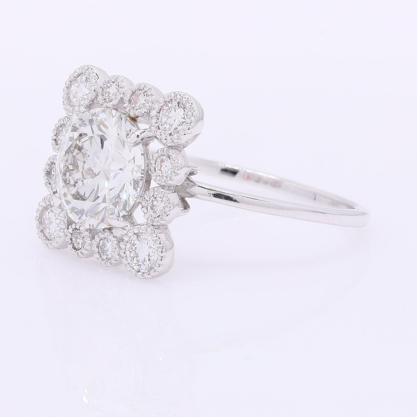 2.44 Carats Lab Grown Diamond 14K Gold Ring