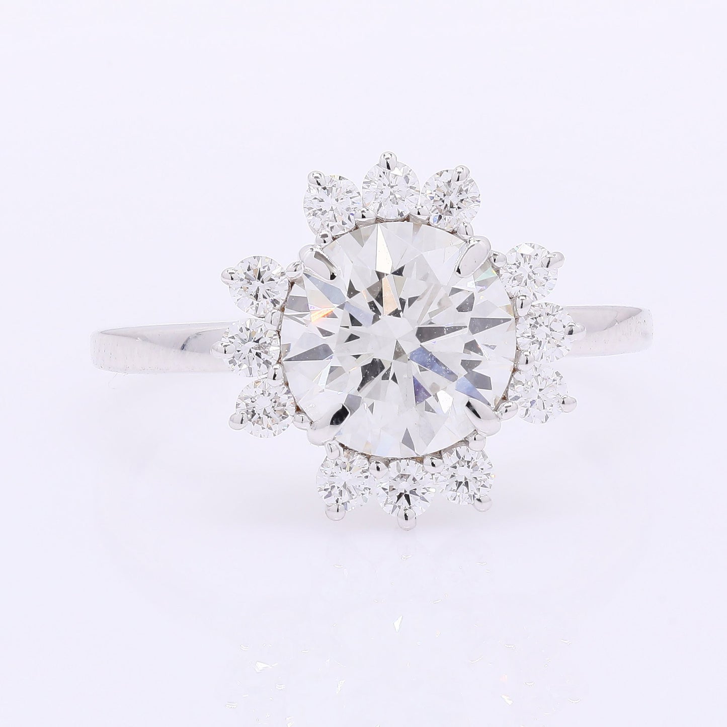2.37 Carats Lab Grown Diamond 14K Gold Ring