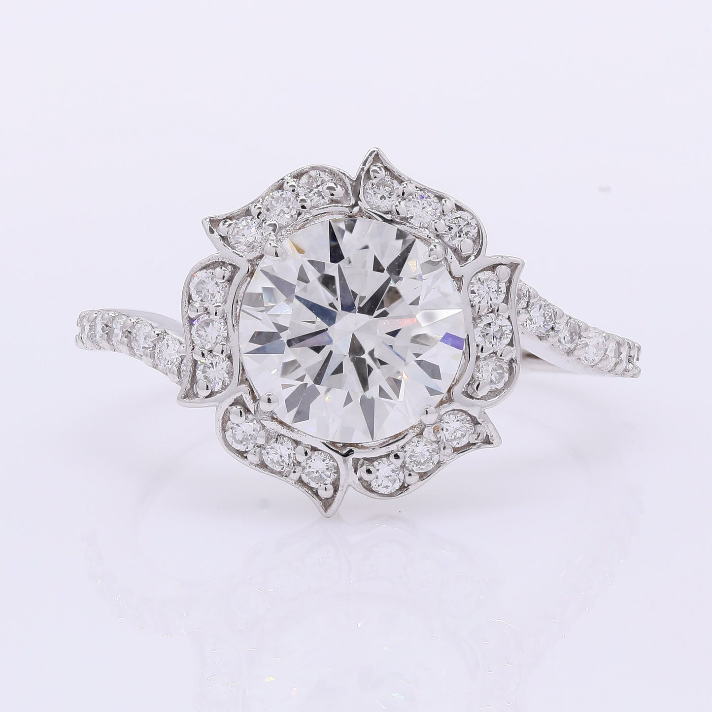 2.59 Carats Lab Grown Diamond 14K Gold Ring