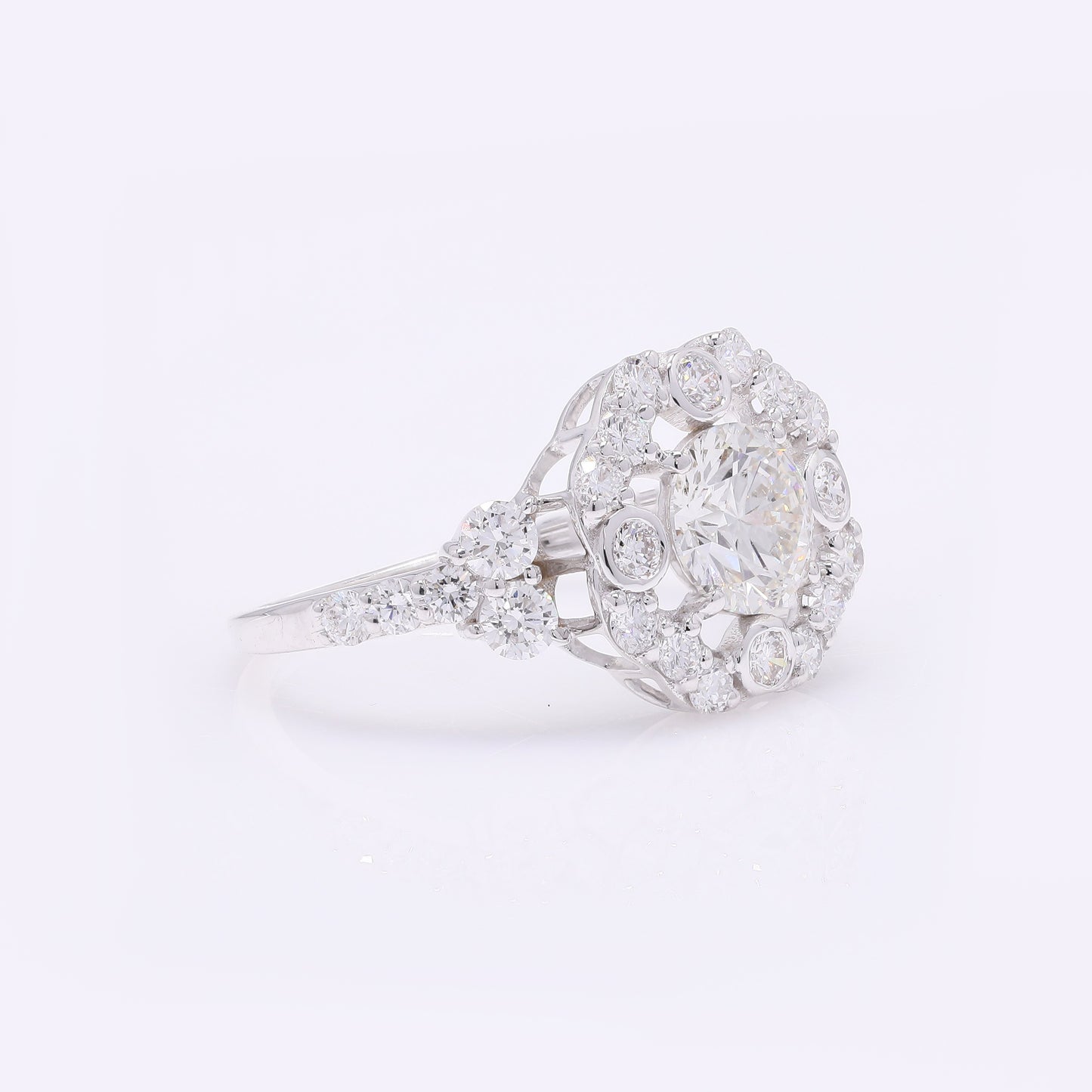 2.08 Carats Lab Grown Diamond 14K Gold Ring