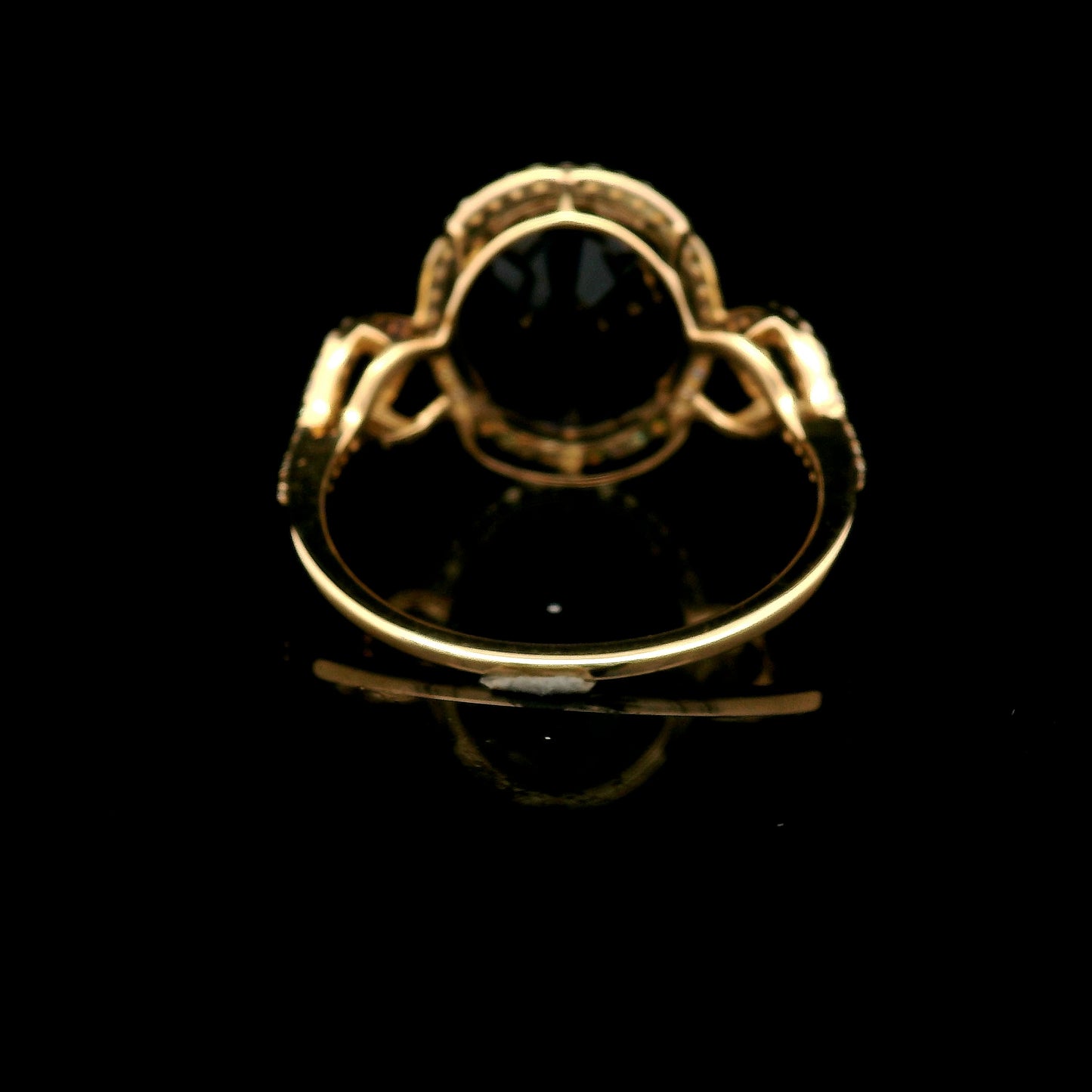 5.21 Ct Oval Mixed Cut Lab Grown Sapphire 14K Gold Ring