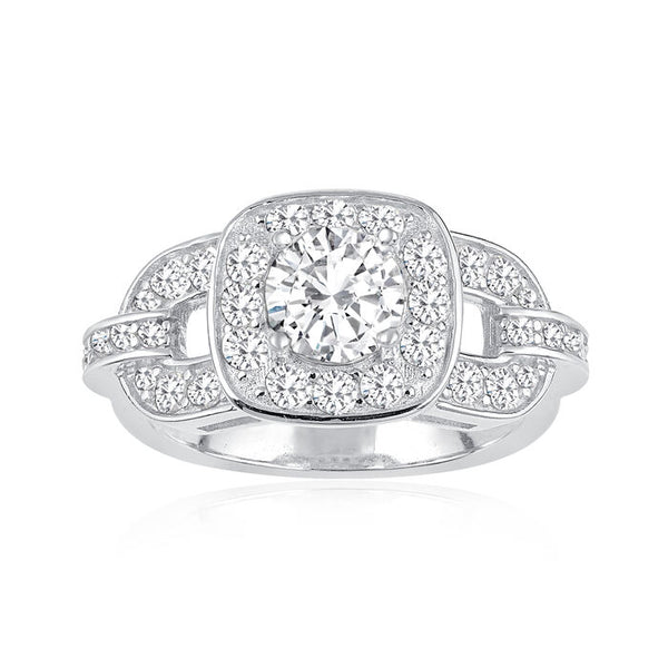 1.712 ct. t.w. Moissanite Ring in Sterling Silver. Size 9