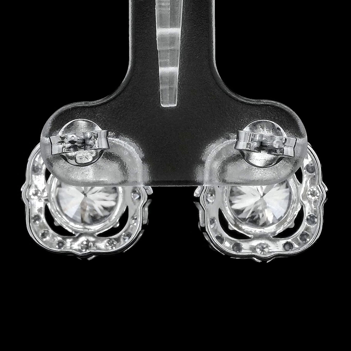 3.97 Ct Round Lab Grown Diamond 14K Gold Earrings