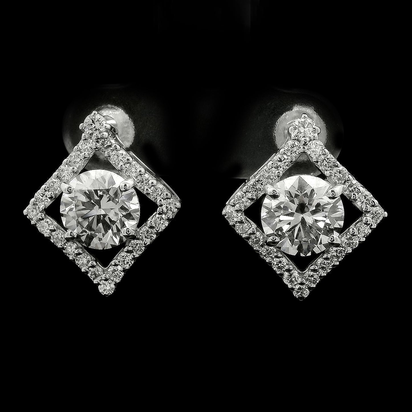 3.11 Carats Lab Grown Diamond 14K Gold Earrings