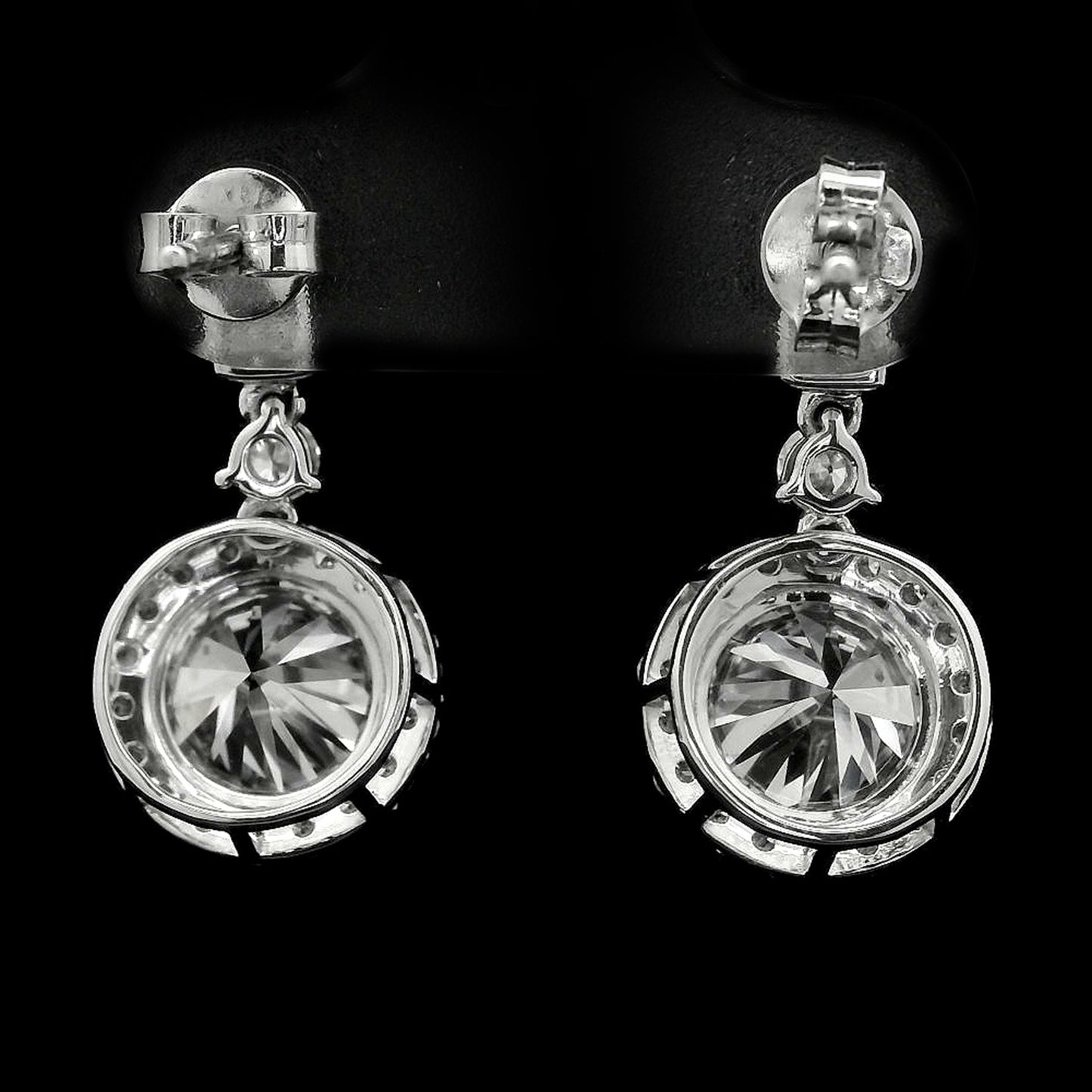 4.54 Carats Lab Grown Diamond 14K Gold Earrings