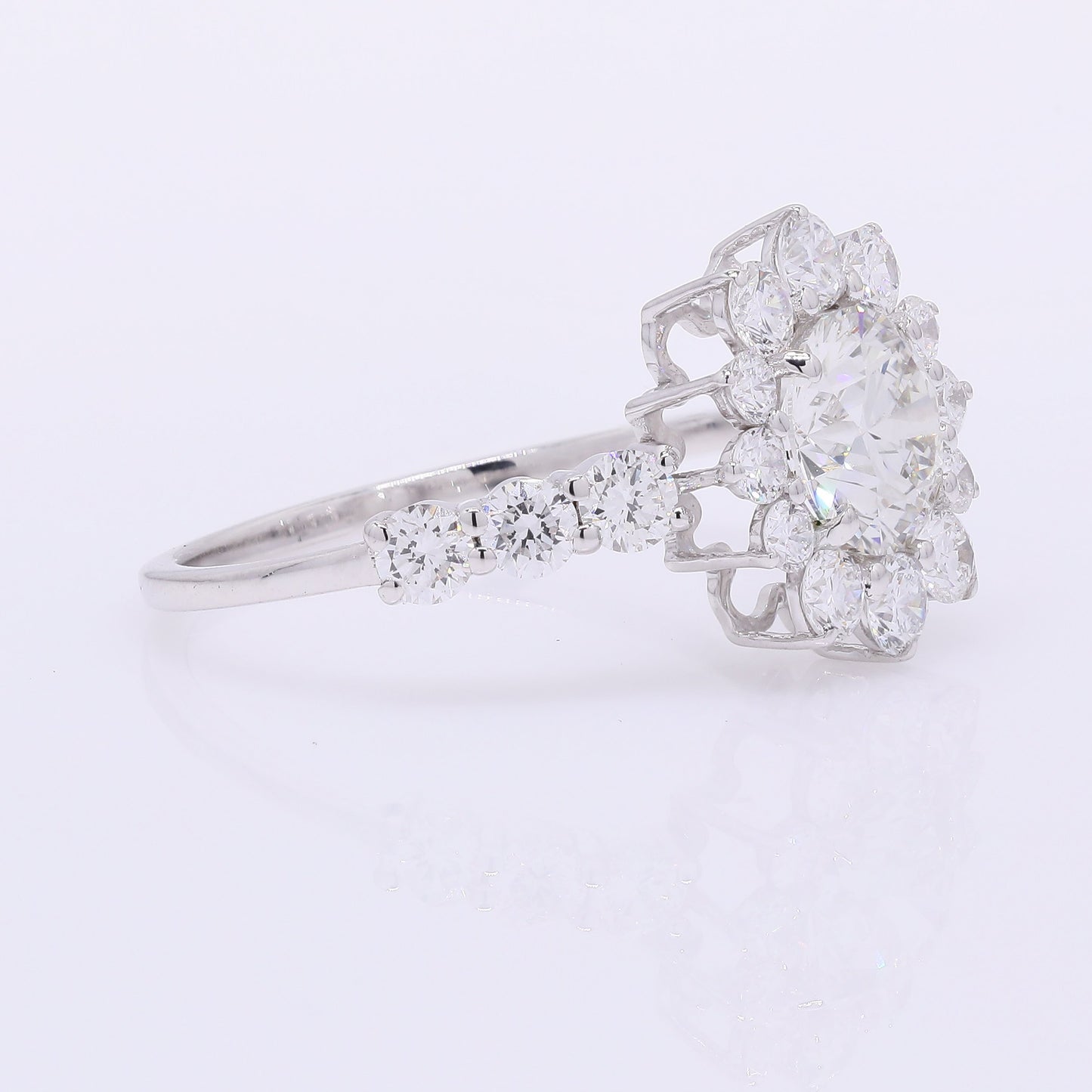 2.08 Carats Lab Grown Diamond 14K Gold Ring