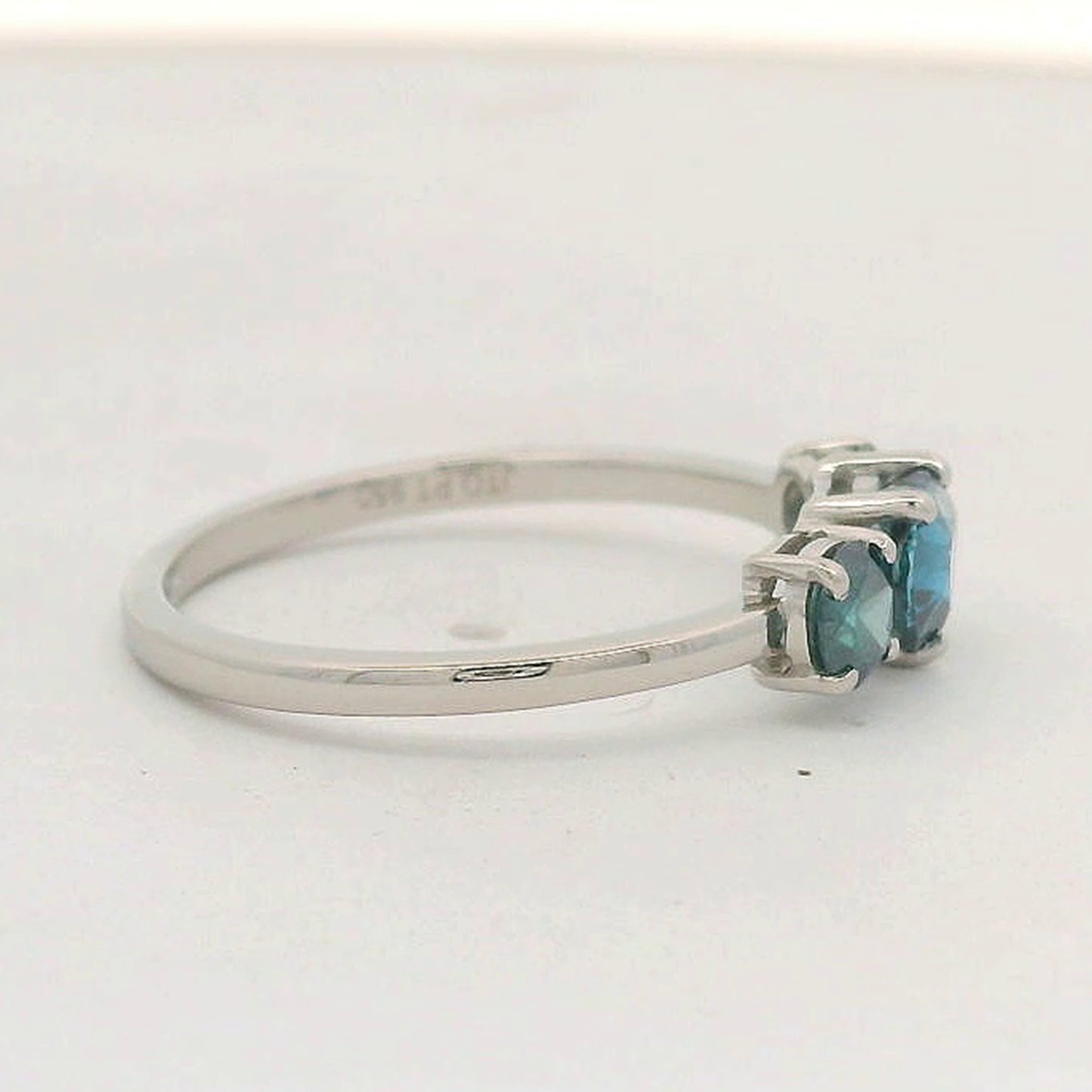 1.00 Ct Heart Blue Diamond 950 Platinum Ring