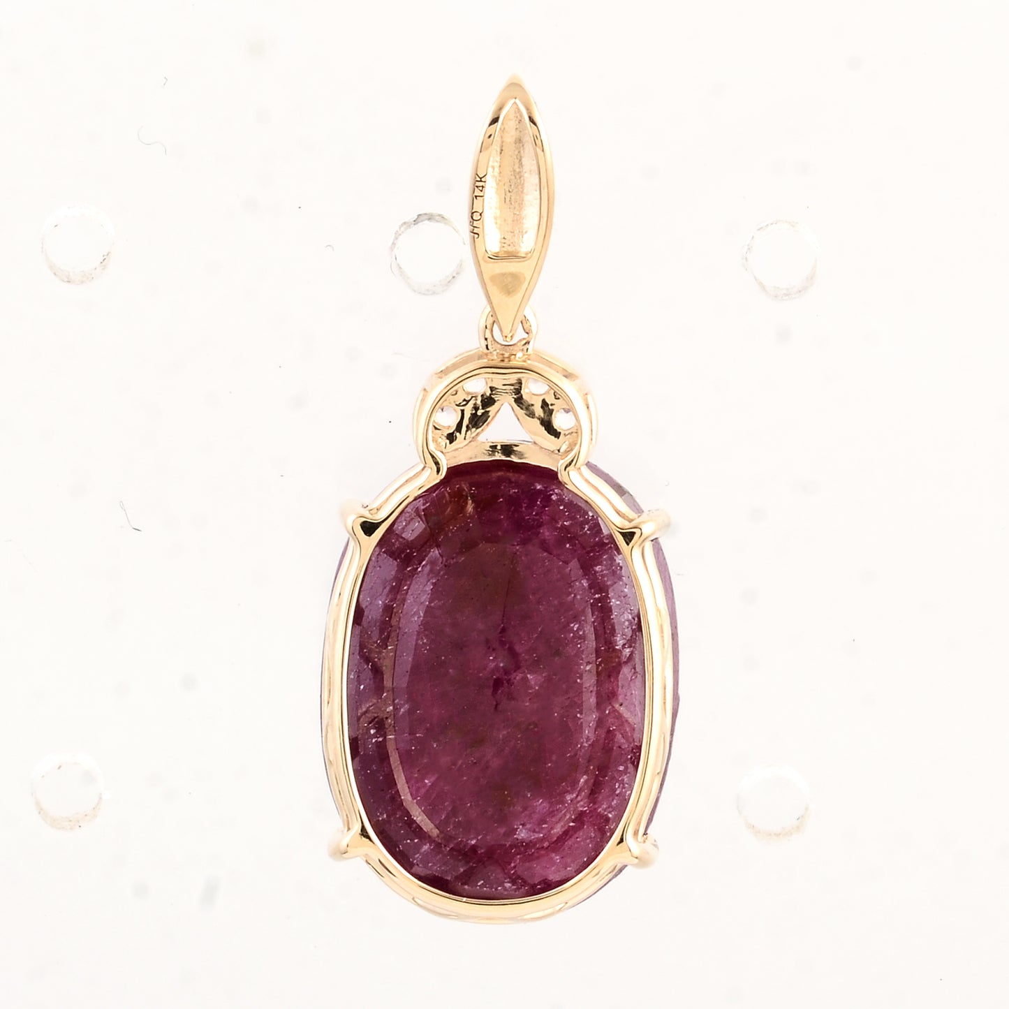 9.06 Ct Oval Ruby 14K Gold Pendant