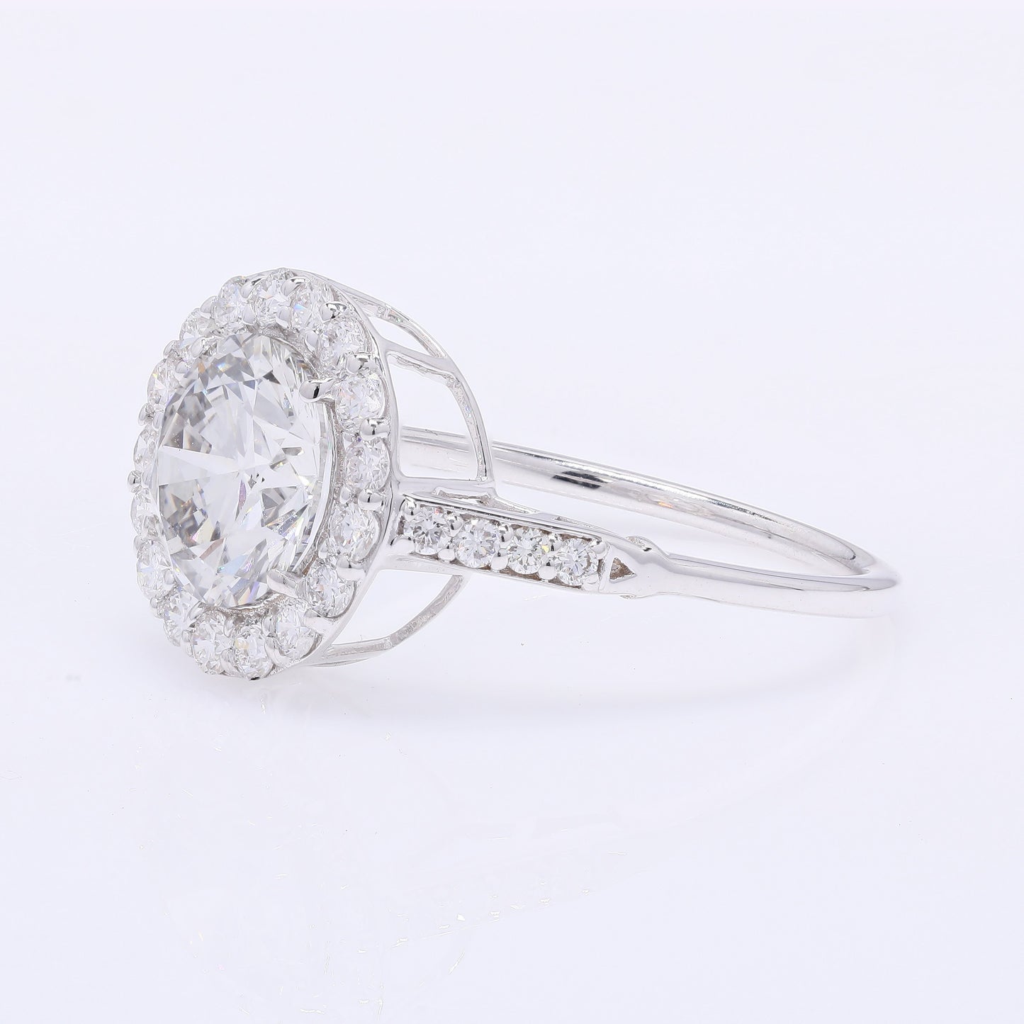 2.53 Carats Lab Grown Diamond 14K Gold Ring