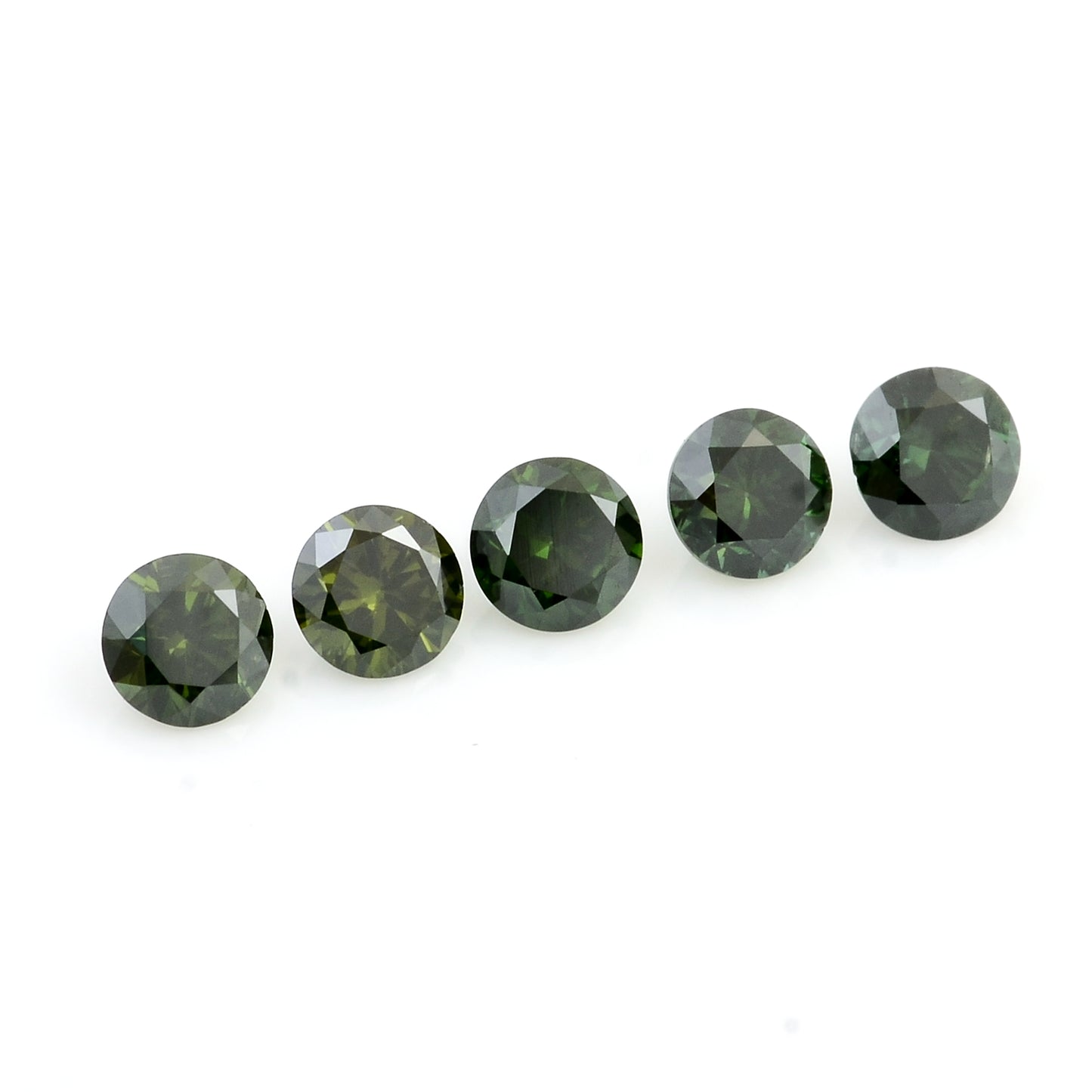 0.52 Green Diamond Round Loose Gemstone