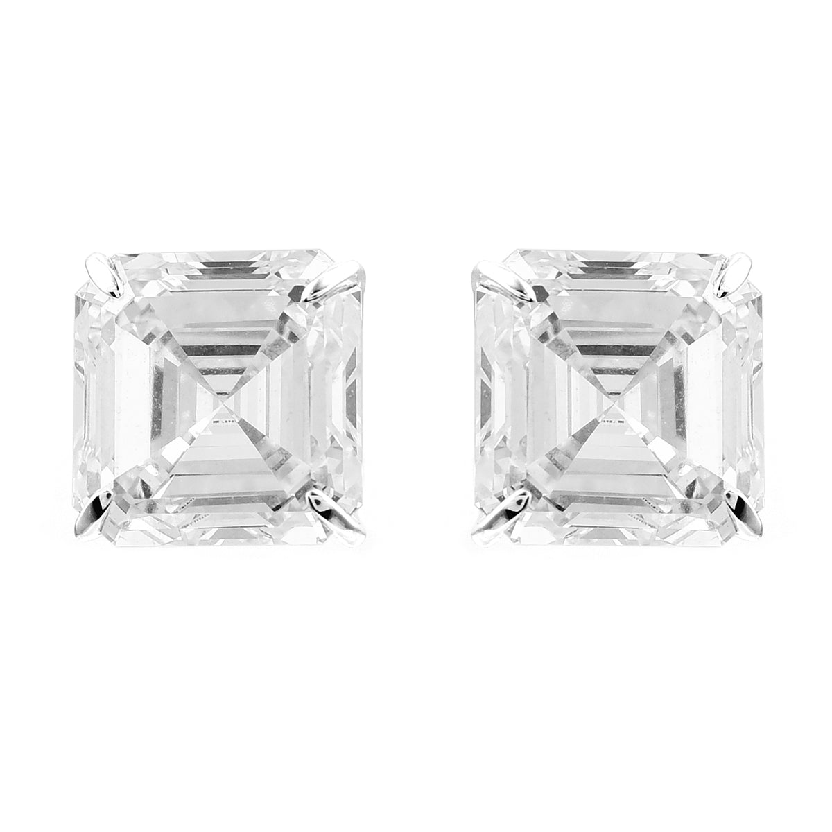 5.77 Carats Lab Grown Diamond 14K Gold Earrings