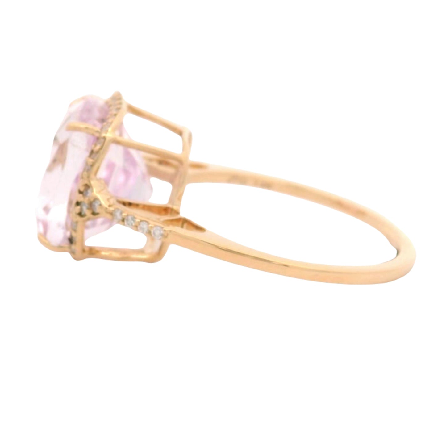 6.19 Ct Octagon Kunzite 14K Gold Ring
