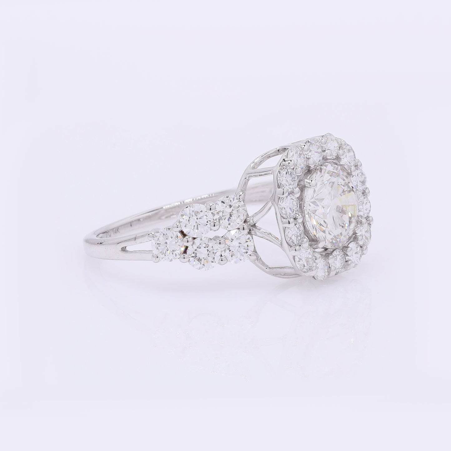2.16 Carats Lab Grown Diamond 14K Gold Ring