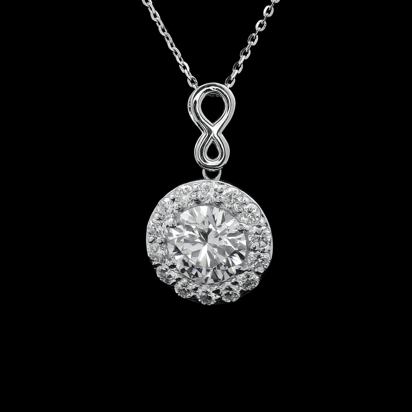 2.00 Carats Lab Grown Diamond 14K Gold Pendant