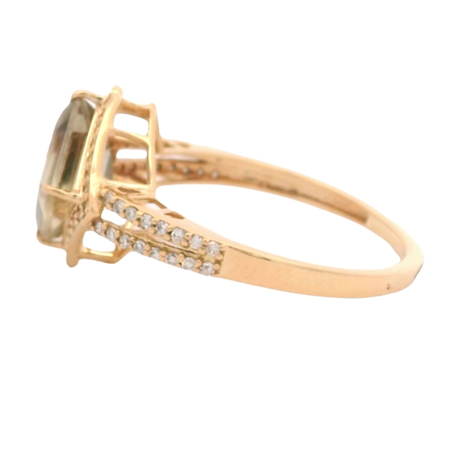 1.91 Ct Square Oregon Sunstone 14K Gold Ring