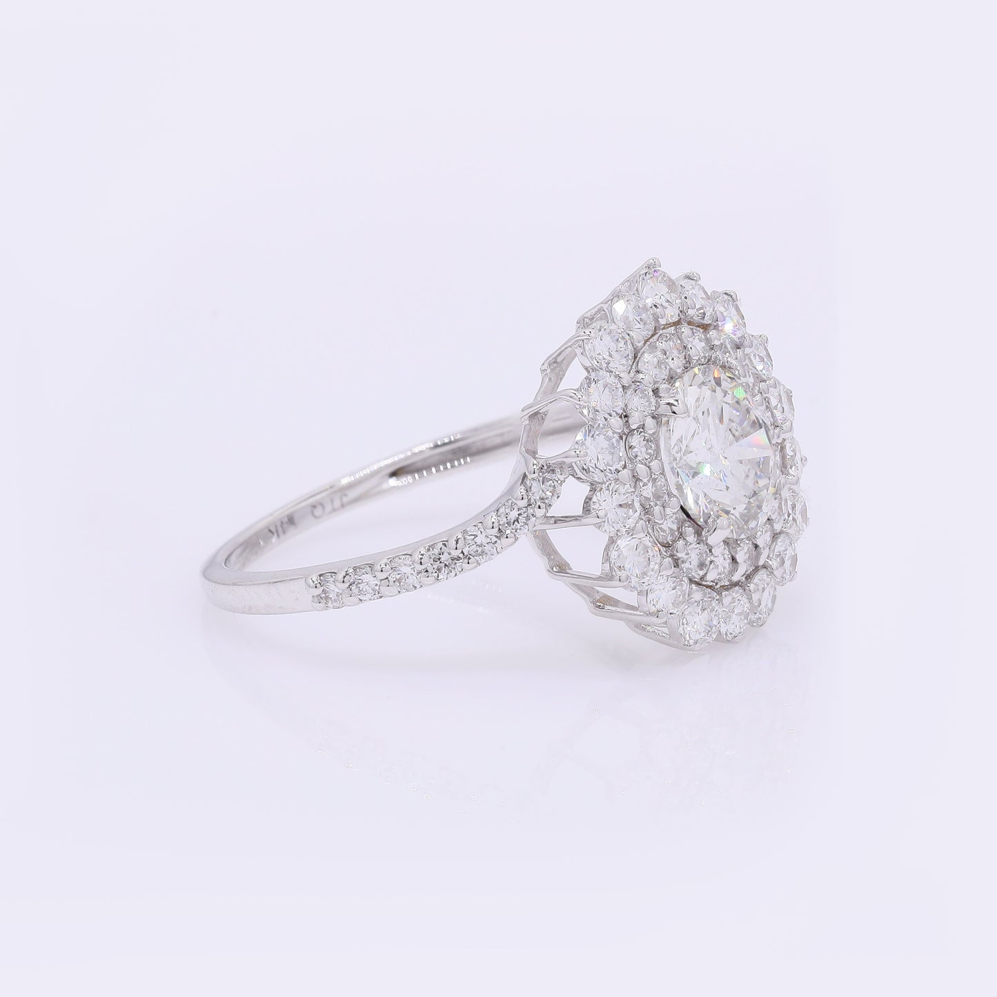 2.08 Carats Lab Grown Diamond 14K Gold Ring