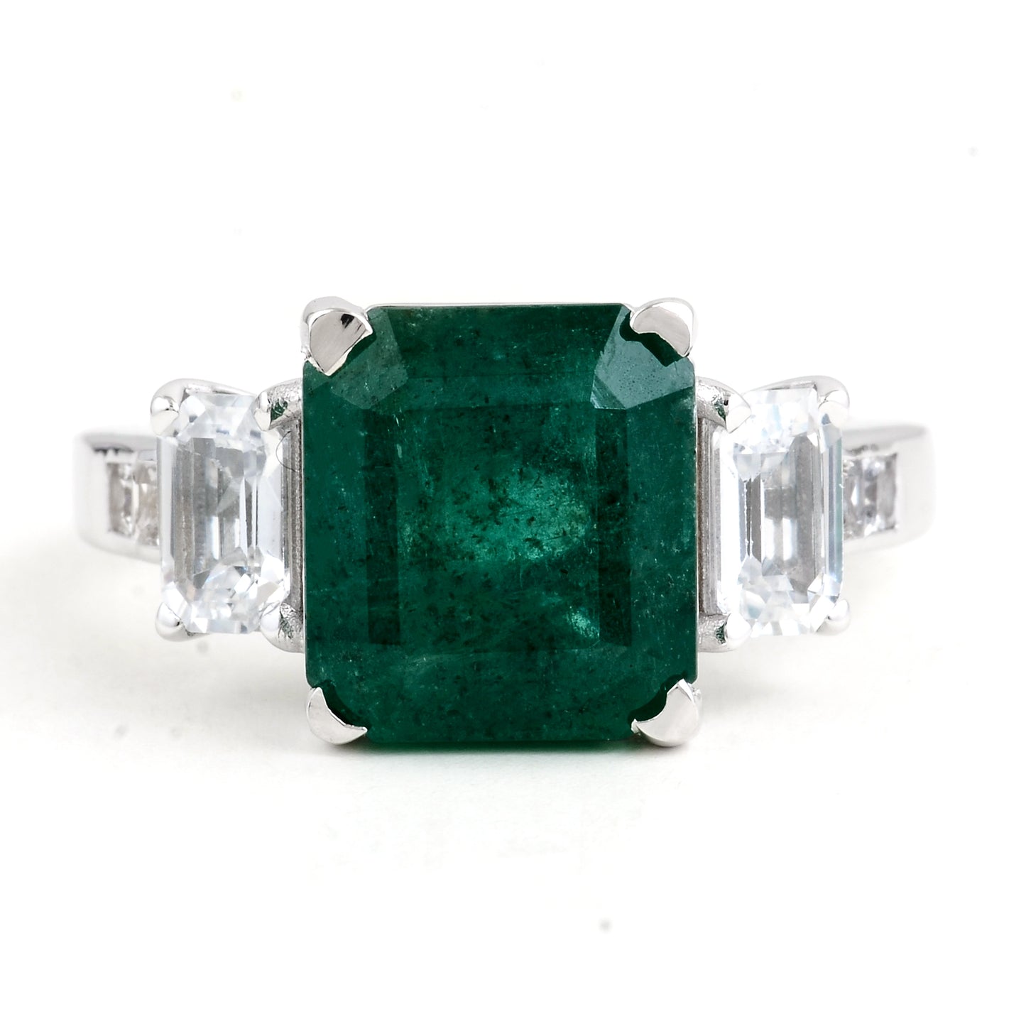 6.22 Carat Natural Beryl Emerald 14K Gold Ring