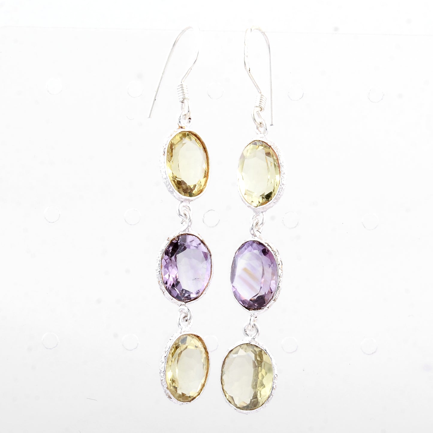 10.40 Ct Amethyst 925 Sterling Silver Earrings