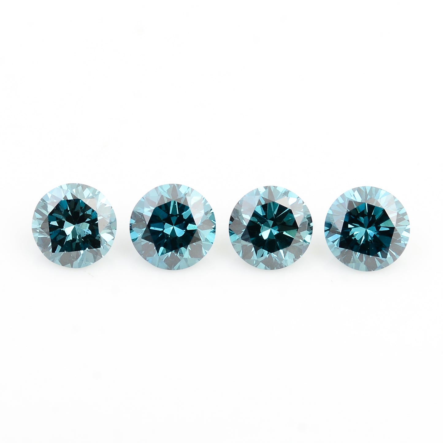 0.76 Blue Diamond Round Loose Gemstone