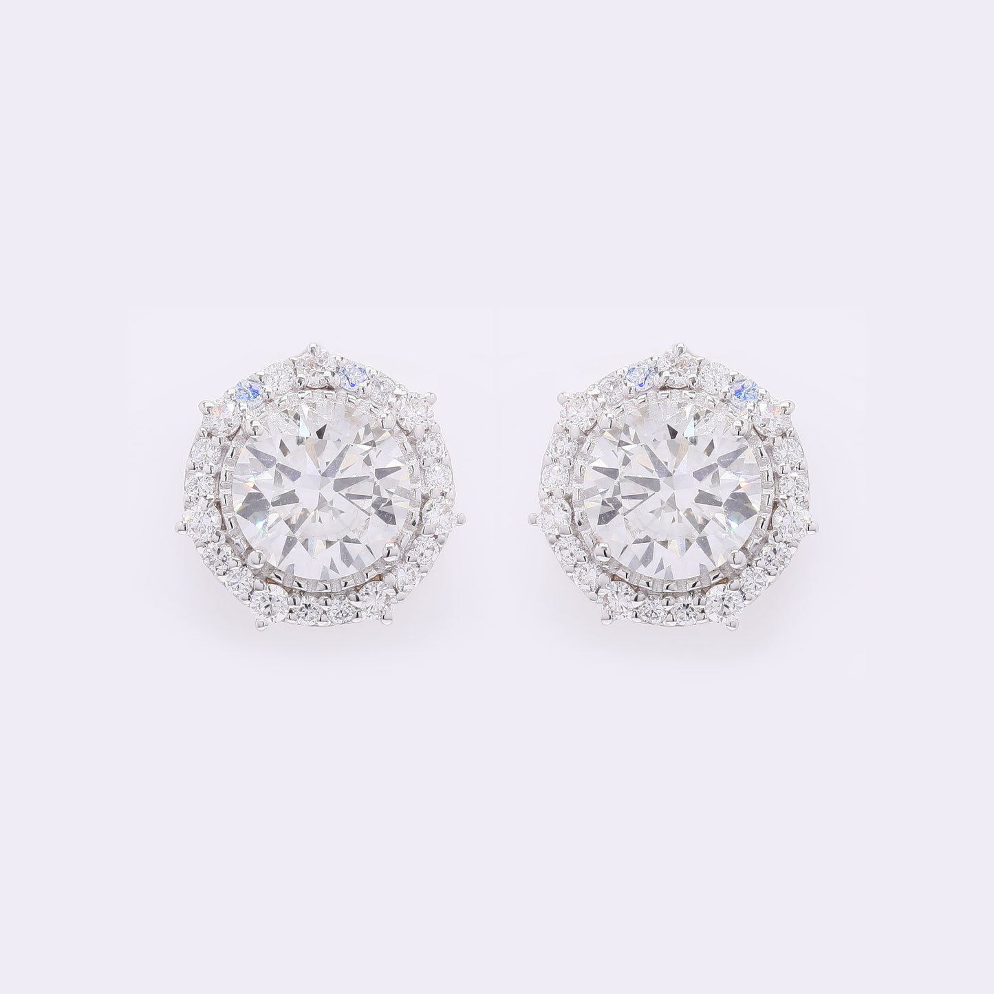 4.87 Carats Lab Grown Diamond 14K Gold Earrings