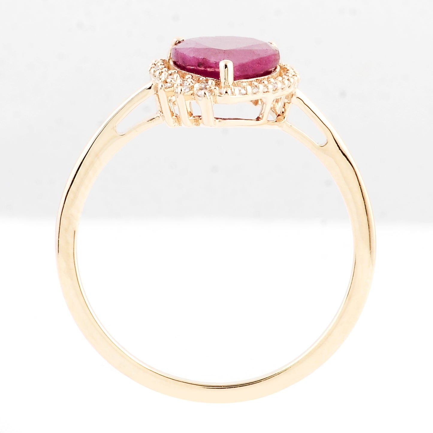 2.14 Ct Pear Mixed Cut Natural Corundum Ruby 14K Gold Ring