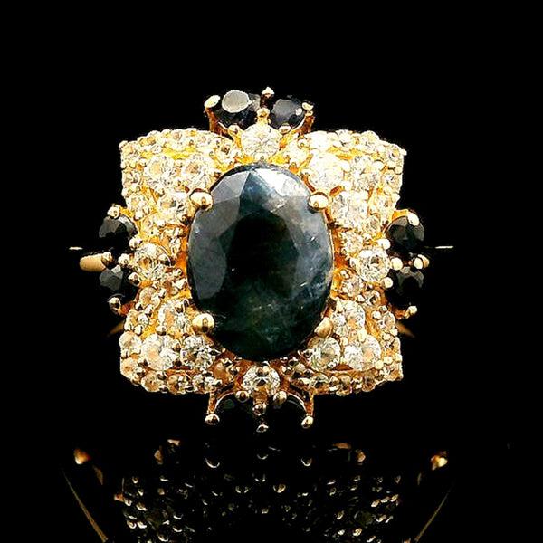 2.49 Ct Oval Sapphire 14K Gold Ring