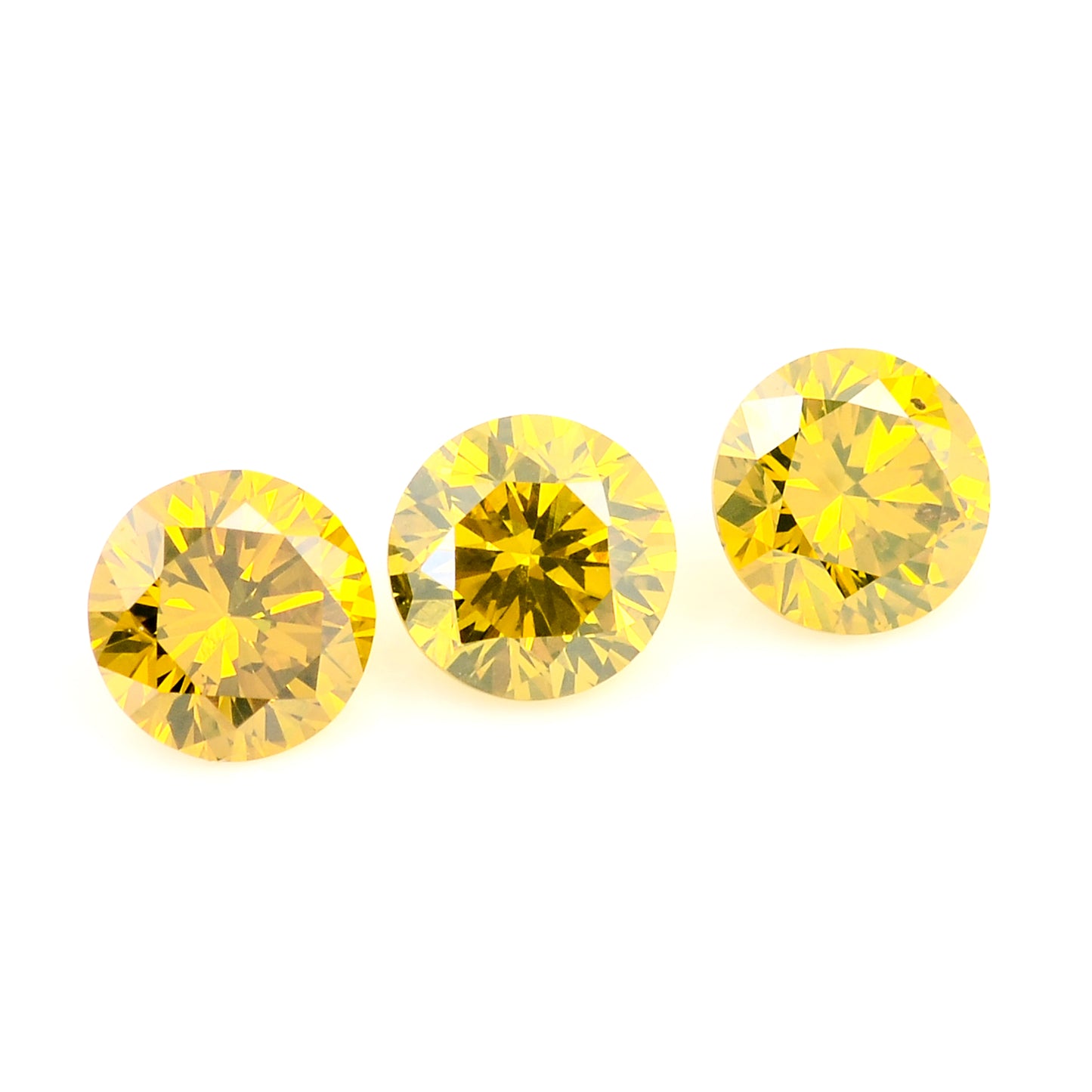 0.60 Yellow Diamond Round Loose Gemstone