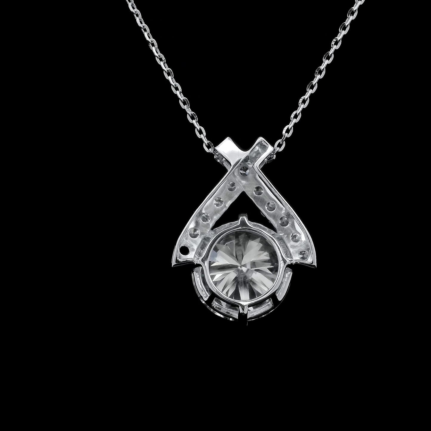 3.46 Carats Lab Grown Diamond 14K Gold Pendant
