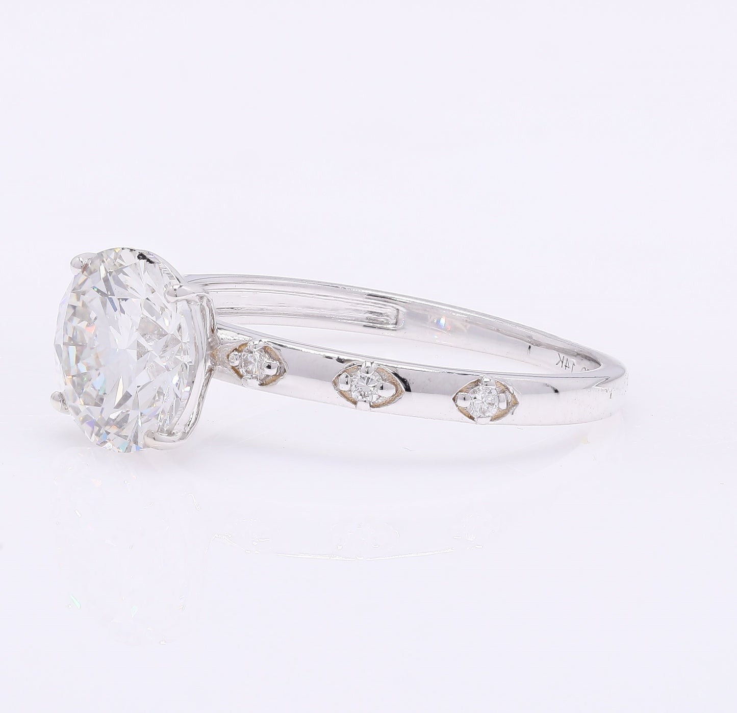 2.24 Carats Lab Grown Diamond 14K Gold Ring