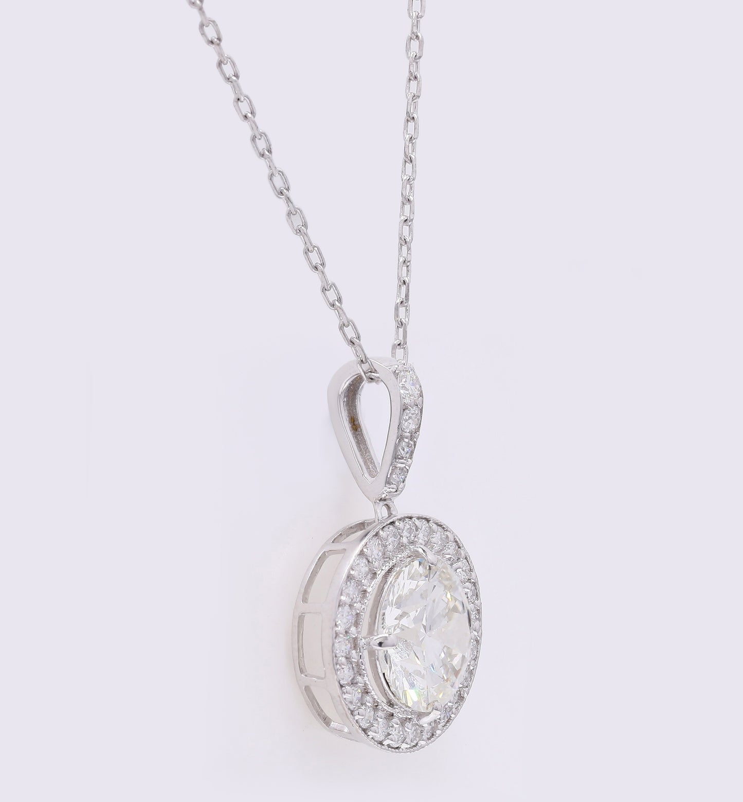 2.37 Carats Lab Grown Diamond 14K Gold Pendant