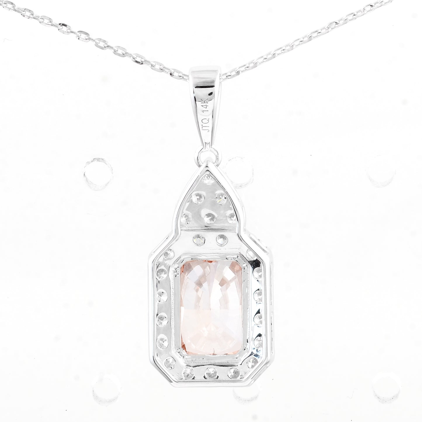 2.61 Carats Pink Lab Grown Diamond 14K Gold Pendant