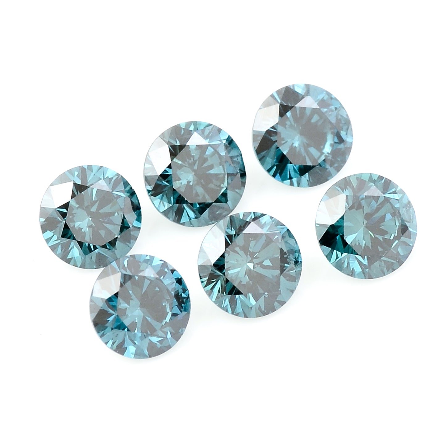0.97 Blue Diamond Round Loose Gemstone