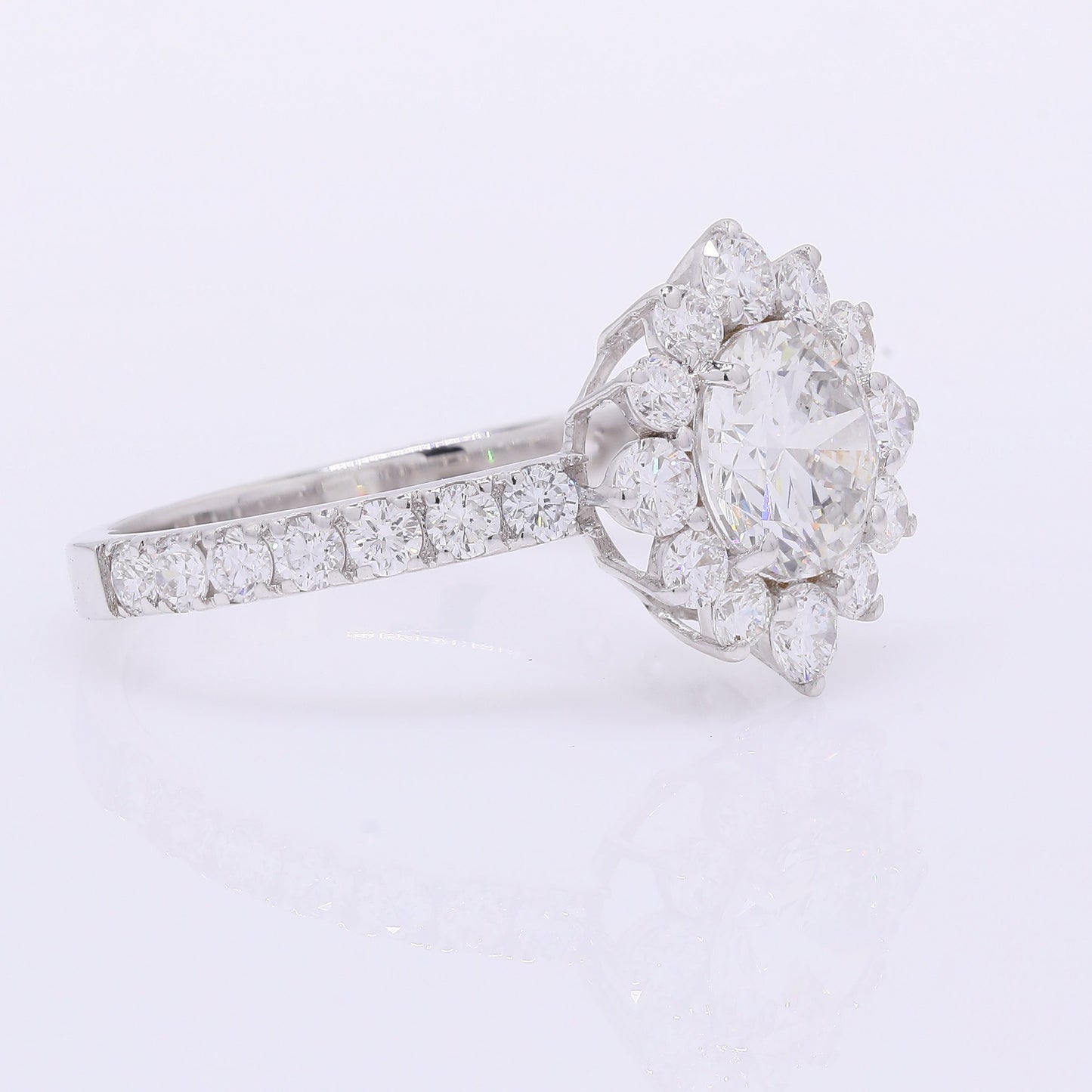 2.01 Carats Lab Grown Diamond 14K Gold Ring