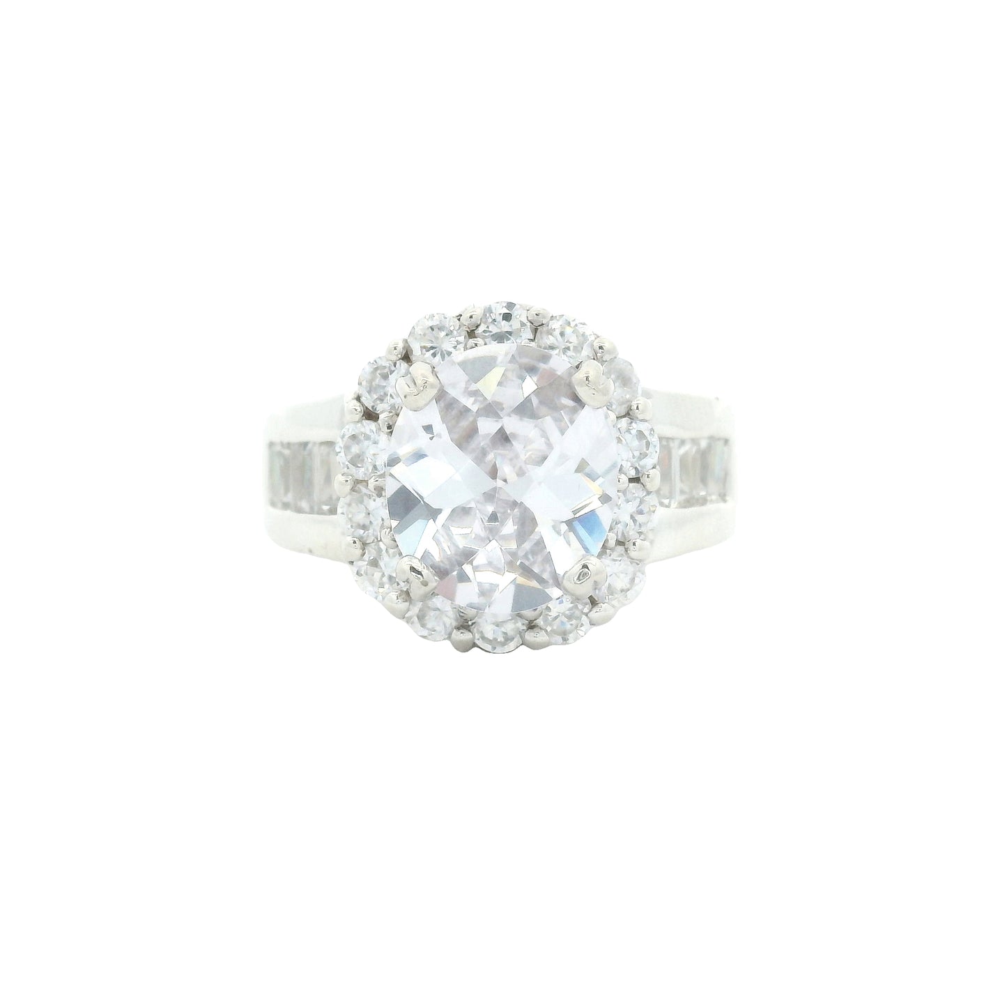 16.26 Ct Cubic Zirconia 925 Sterling Silver Ring