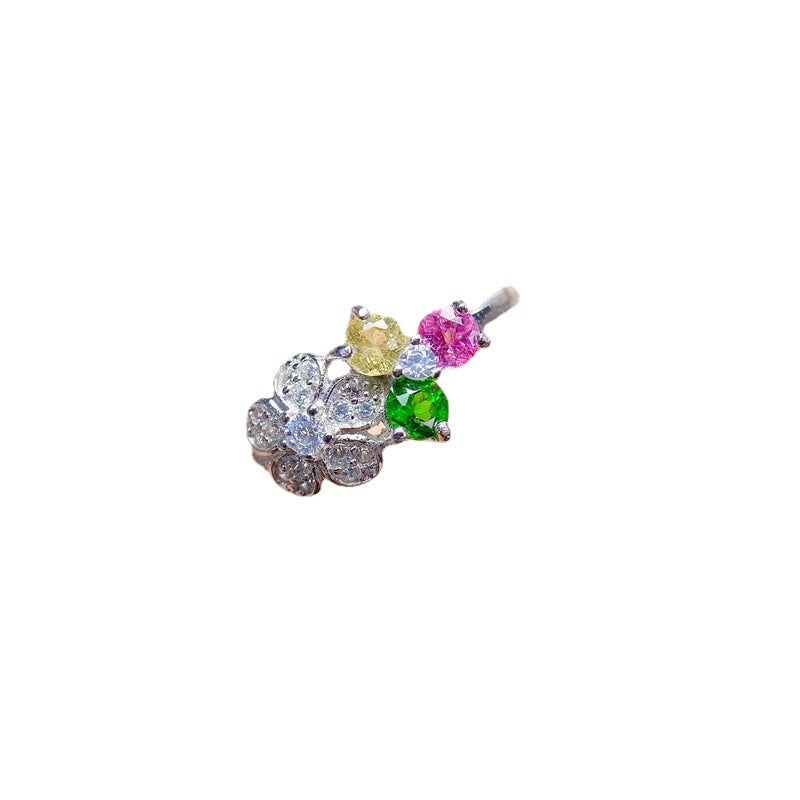 Multi Colored Tourmaline 925 Sterling Silver Ring