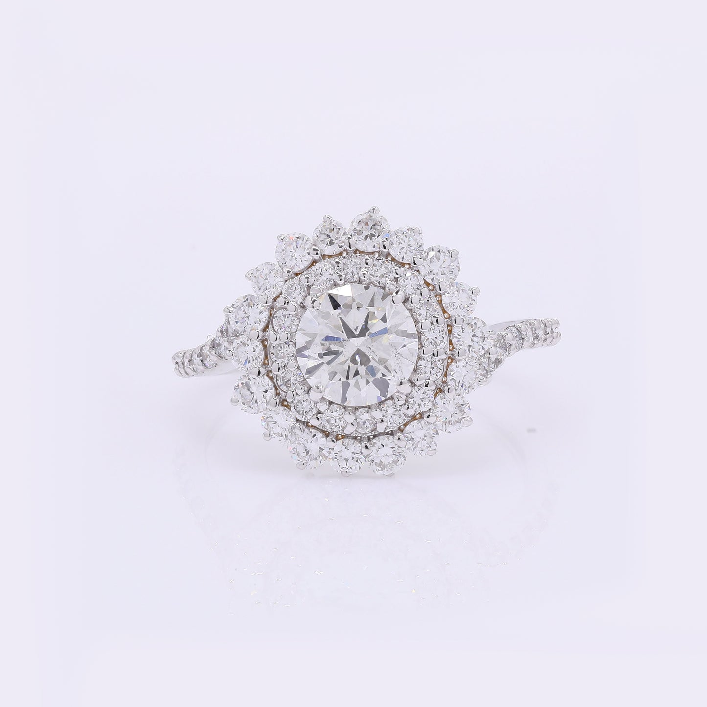 2.08 Carats Lab Grown Diamond 14K Gold Ring