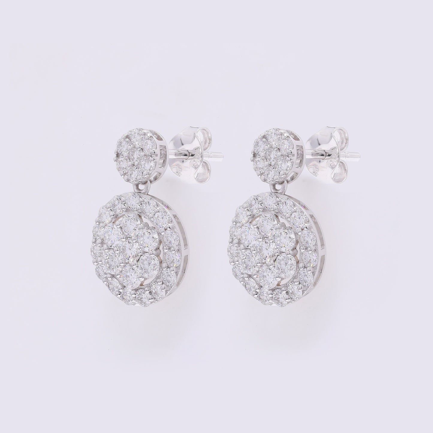 2.27 Carats Lab Grown Diamond 14K Gold Earrings